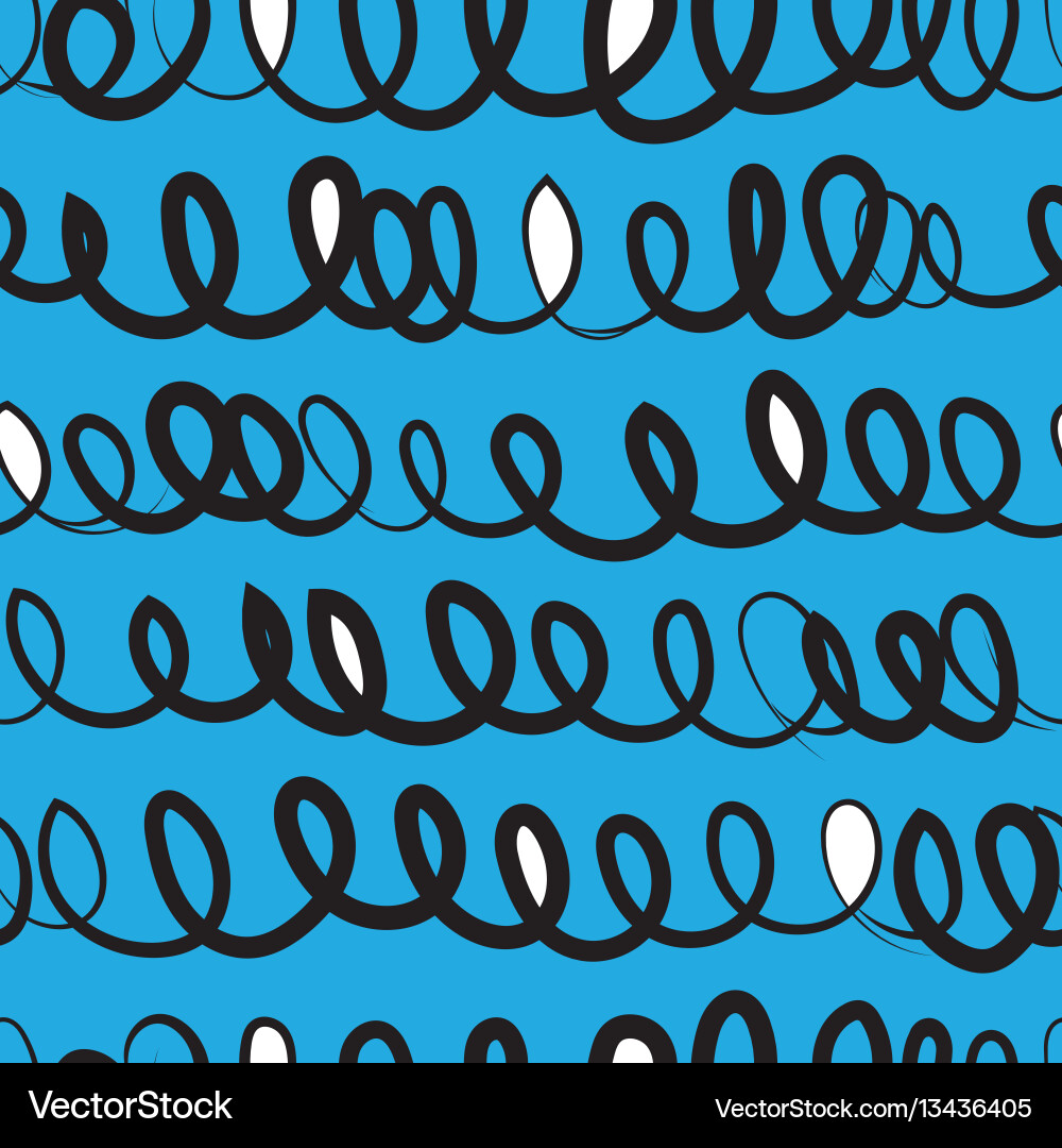 Abstract Curly Line Pattern vector image