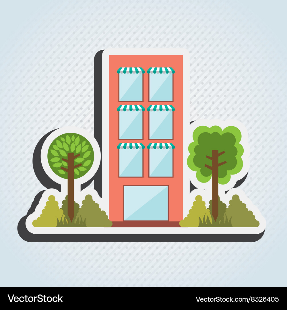 Building front design Vector Image