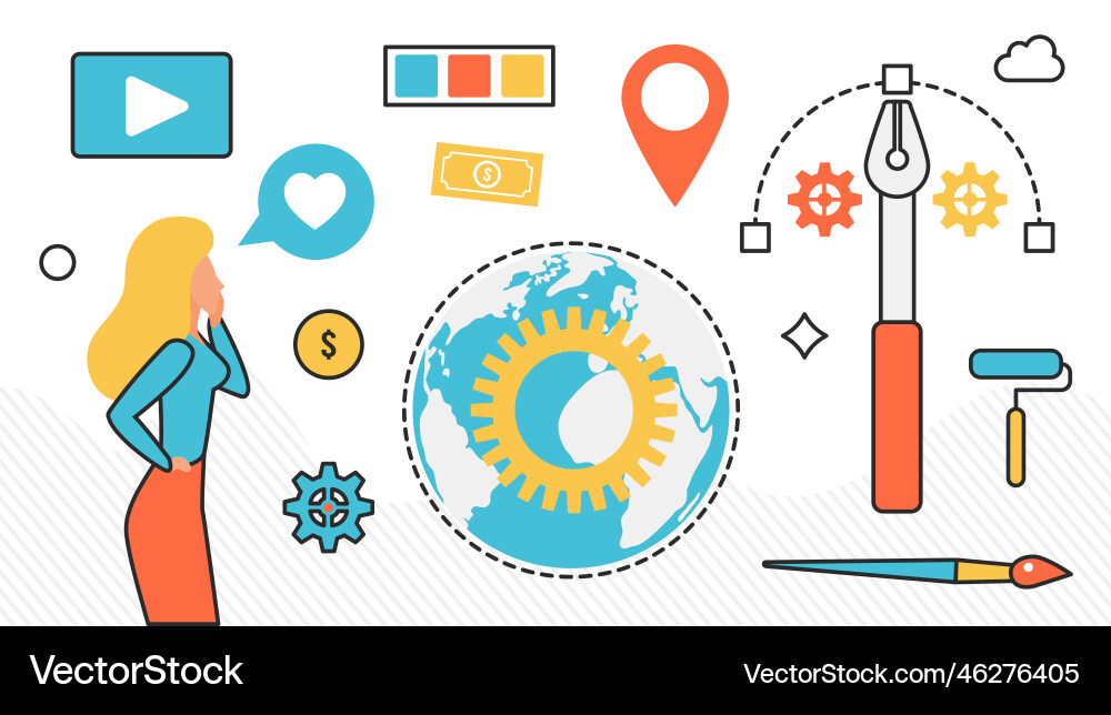 Creating valuable design Vector Image