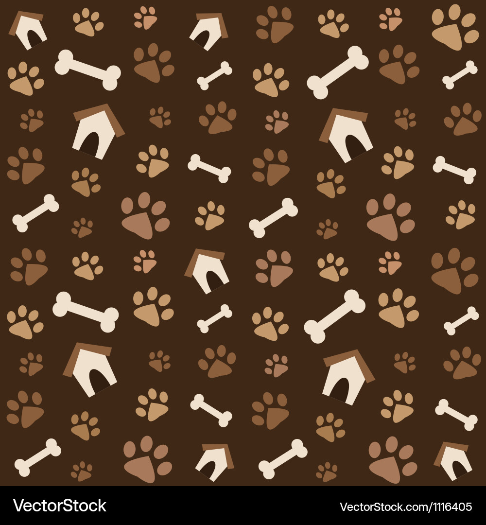 Footprint Pattern with Bones vector image
