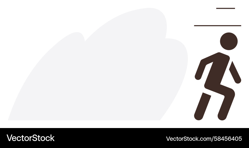 Running Figure with Speed Lines Vector Image