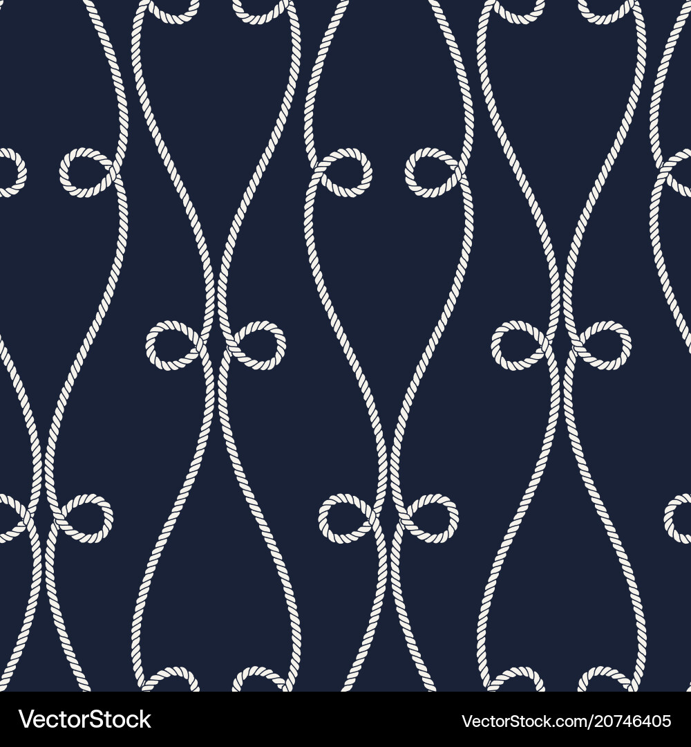 Seamless nautical rope pattern Seamless nautical rope pattern vector image
