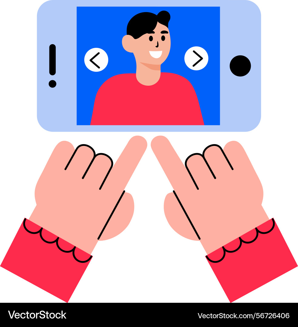 A flat style of gesture control dev vector image