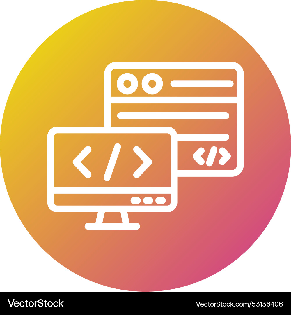 Backend icon design vector image