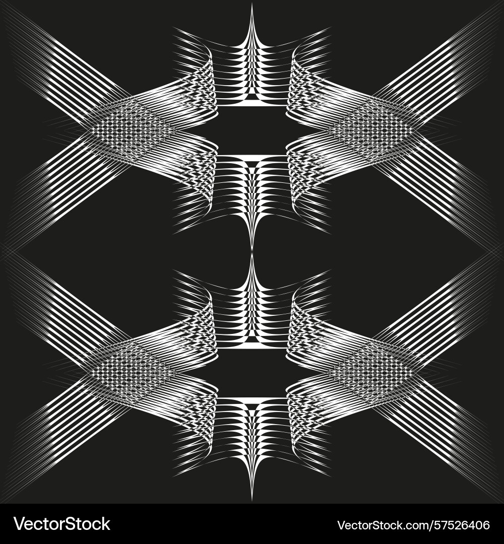Cluster cross icon layered band pattern deep Cluster cross icon layered band pattern deep vector image