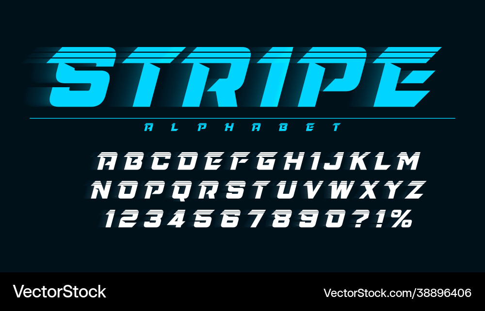 Racing display letters design dynamic alphabet Racing display letters design dynamic alphabet vector image