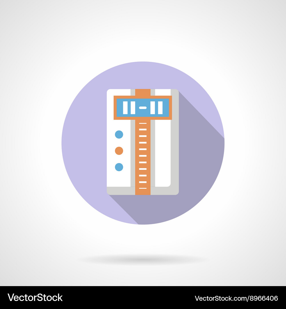 Temperature controller flat round icon Vector Image