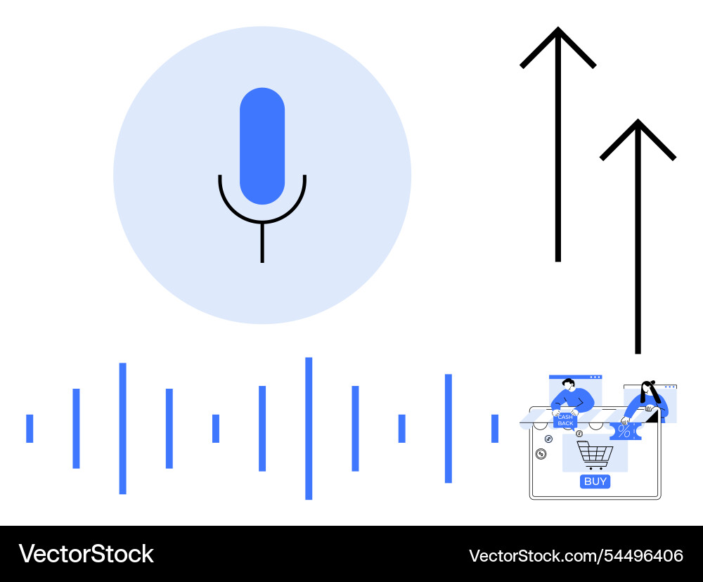 Voice command technology digital interface sound Voice command technology digital interface sound vector image
