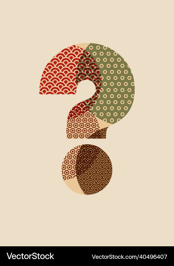 Abstract Question Mark Pattern Vector Image