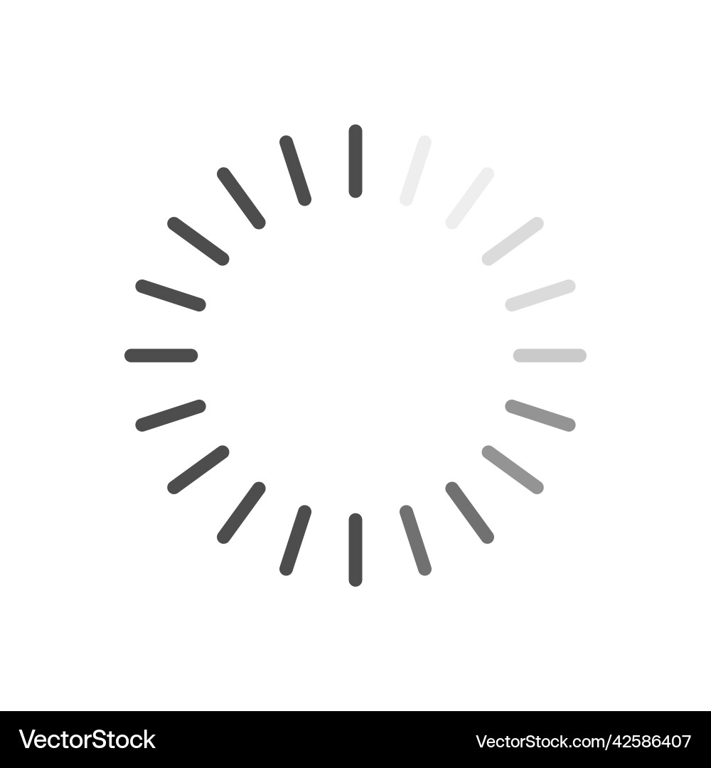 Loading progress or load circle icon vector image