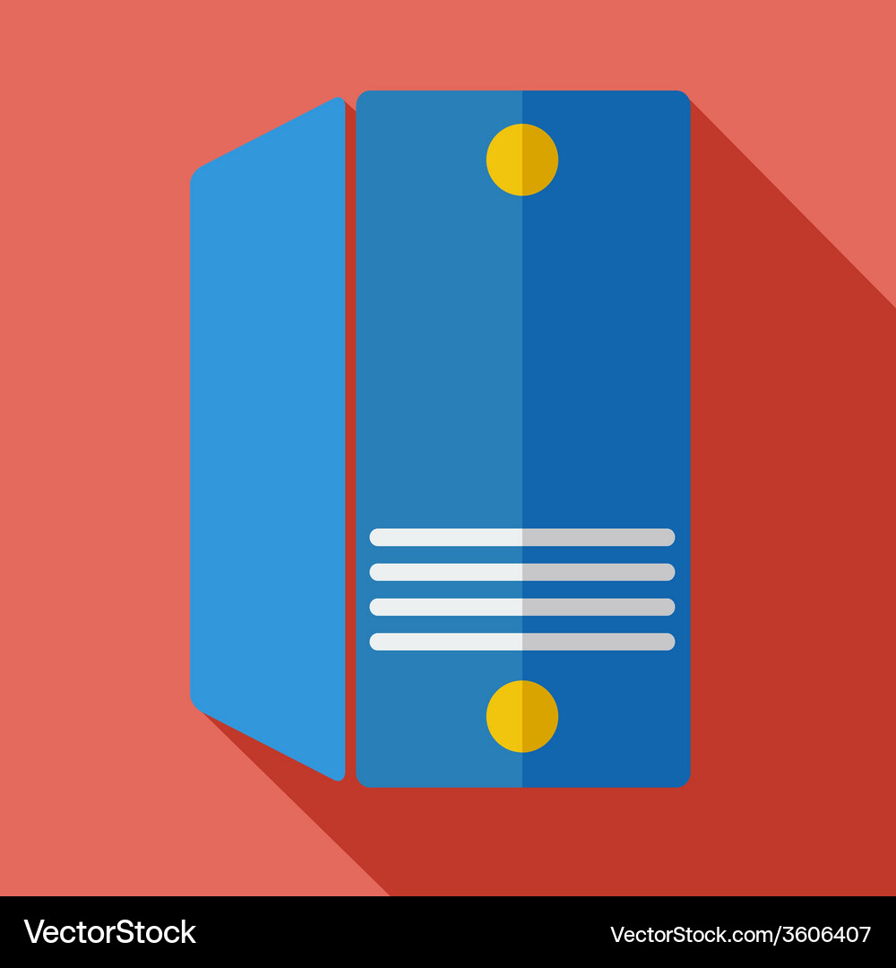 Modern flat design concept icon computer server Vector Image