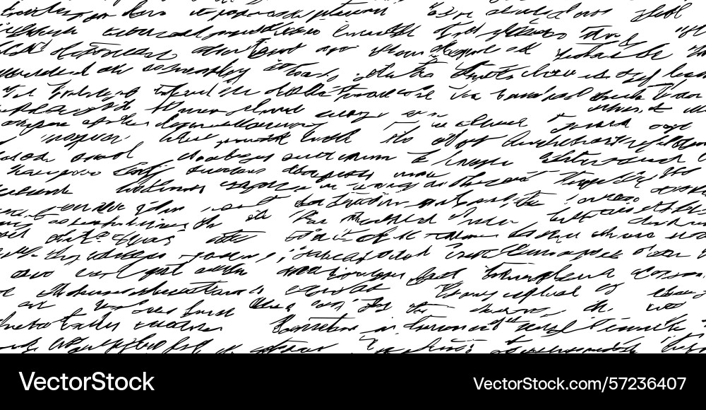Seamless pattern of abstract illegible cursive vector image