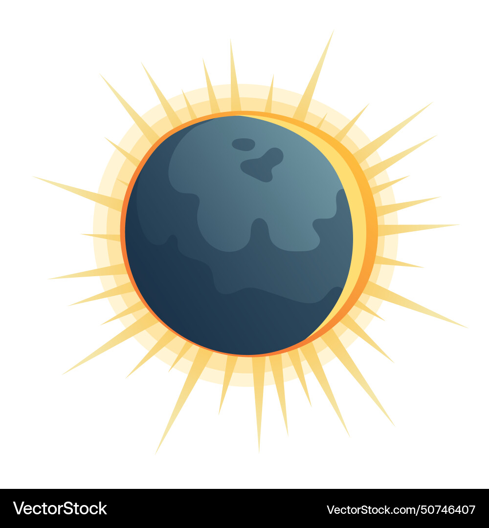 Set of solar eclipse compositions Set of solar eclipse compositions vector image