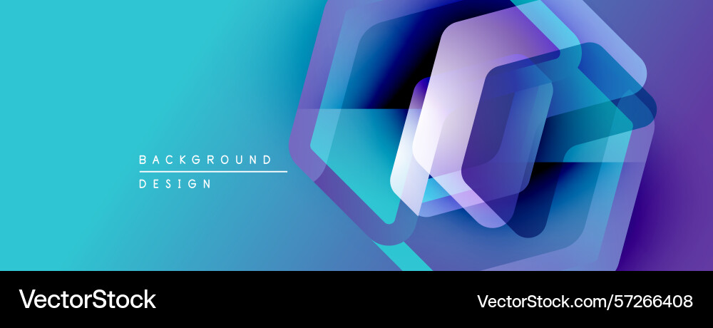 Abstract geometric design hexagons overlap Vector Image