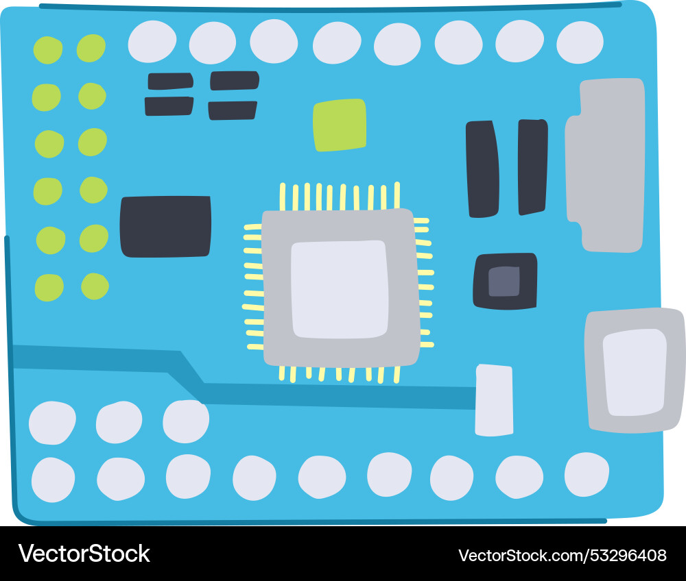 Abstract microcontroller cartoon Abstract microcontroller cartoon vector image