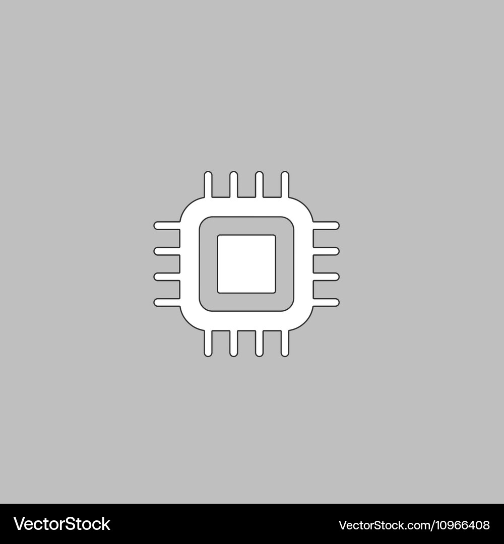 Cpu computer symbol Vector Image