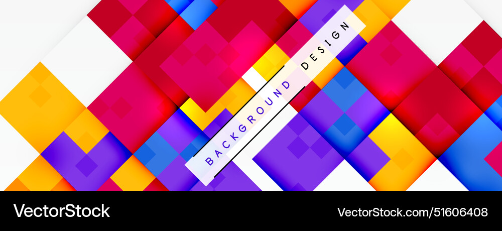 Dynamic colorful squares background Vector Image