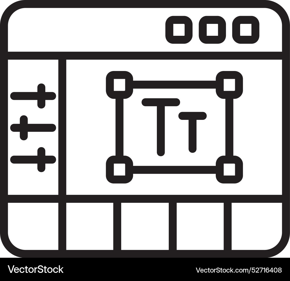 Text editor line icon design Vector Image