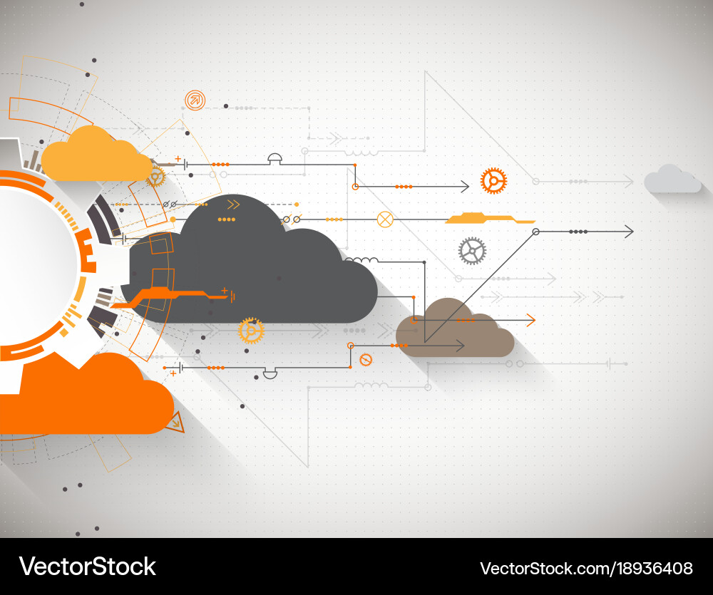 Web cloud technology business abstract background vector image