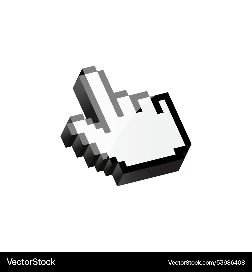 White hand cursor for computer Vector Image