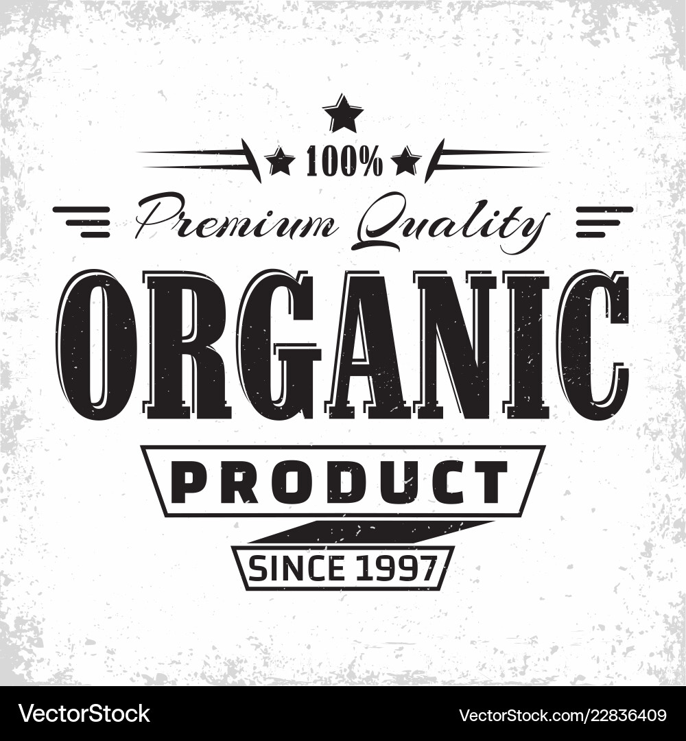 Bio-Produkt Vintage-Label Bio-Produkt Vintage-Label vektorbild