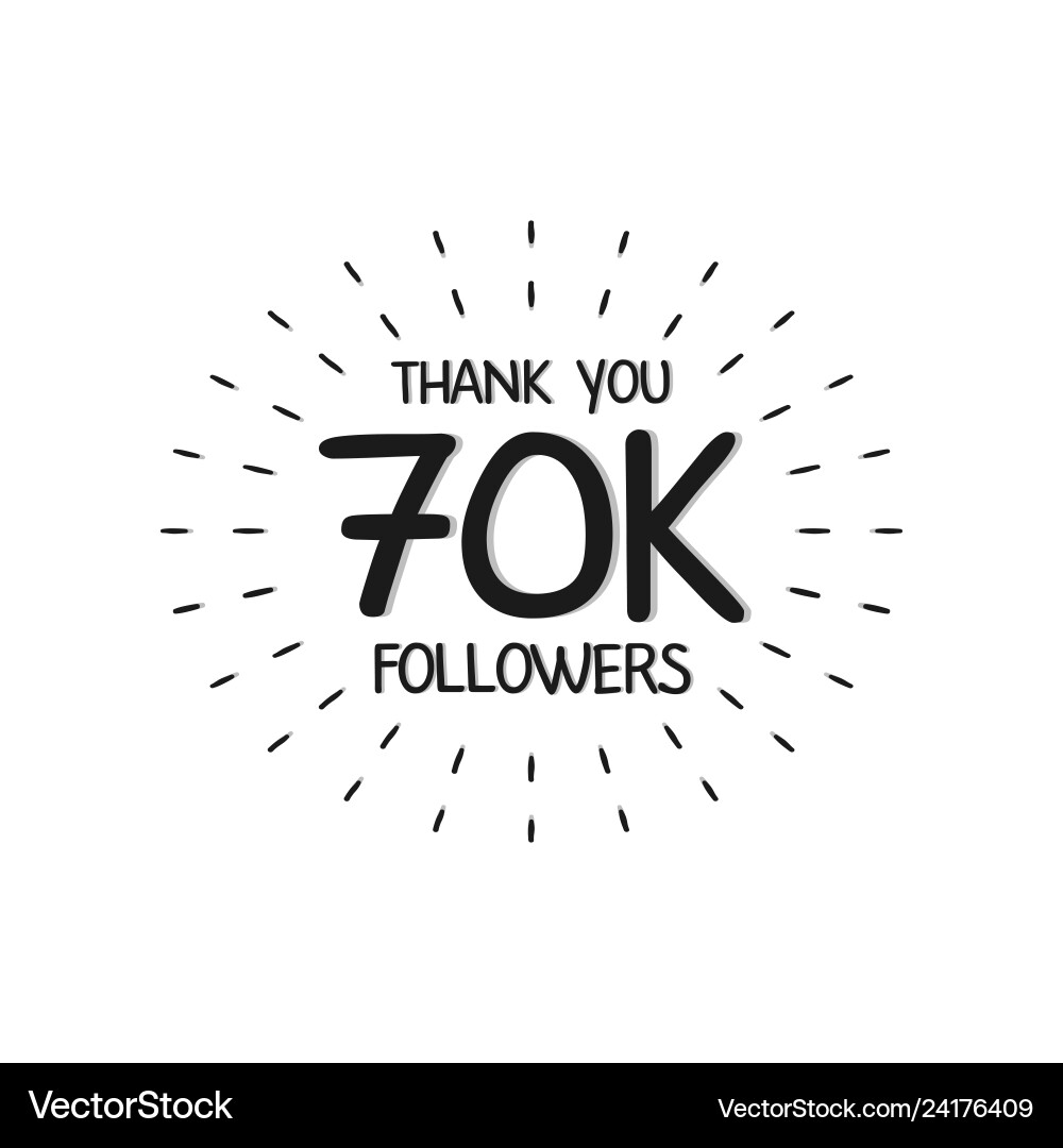 Danke Briefe für Follower Lizenzfreies Vektorbild