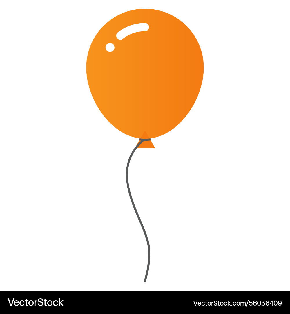 Flying balloon with rope range Royalty Free Vector Image