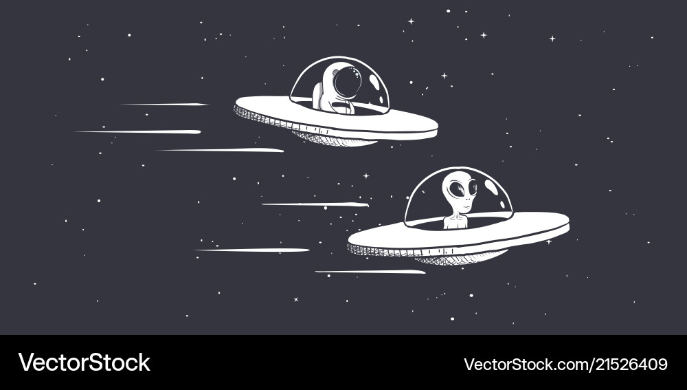Racing in space Racing in space vector image