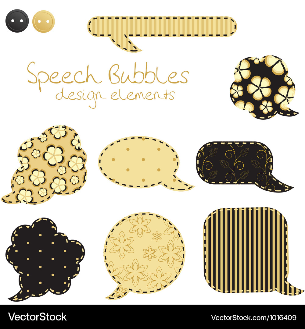 Set of different speech bubbles design elements Vector Image