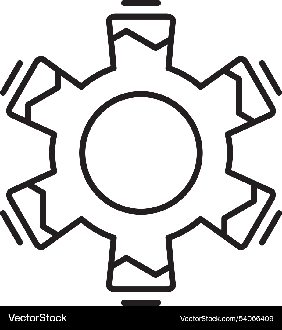 Setting line icon design Vector Image