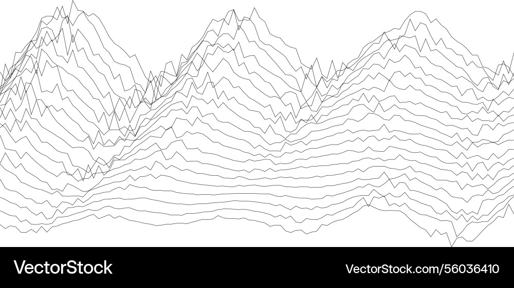 Abstract geometric wave patterns - modern design Vector Image