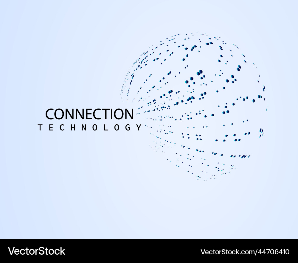 Abstract Network Connection Vector Image