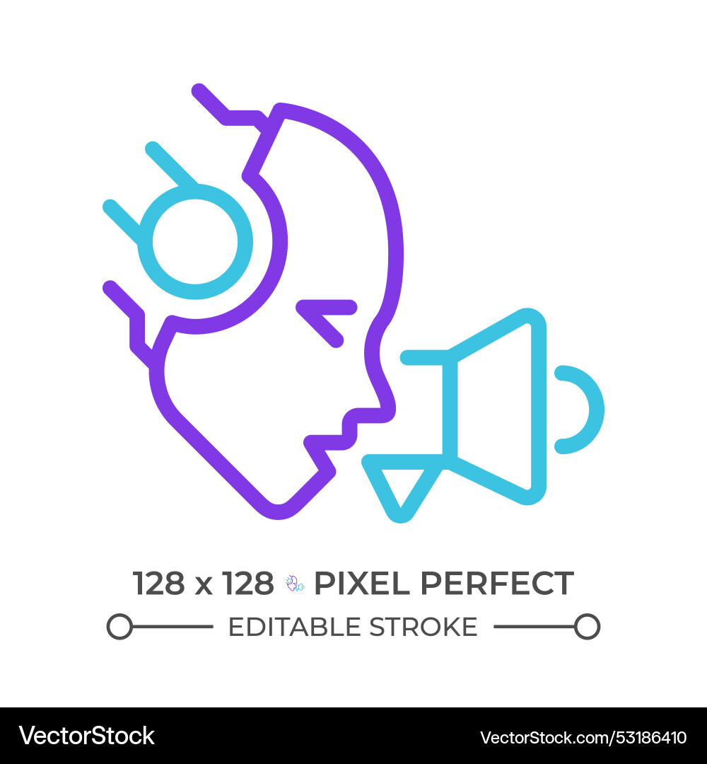 Ai promotes two color line icon Ai promotes two color line icon vector image