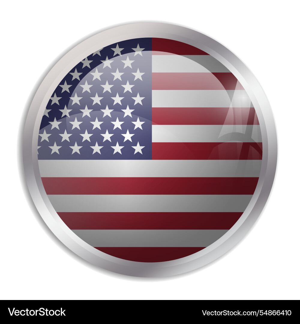 Circle flag of united states america Circle flag of united states america Vector Image