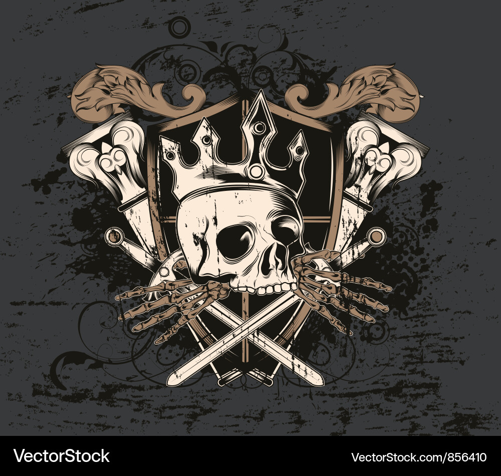 Vintage Crossed Swords Emblem Vector Image