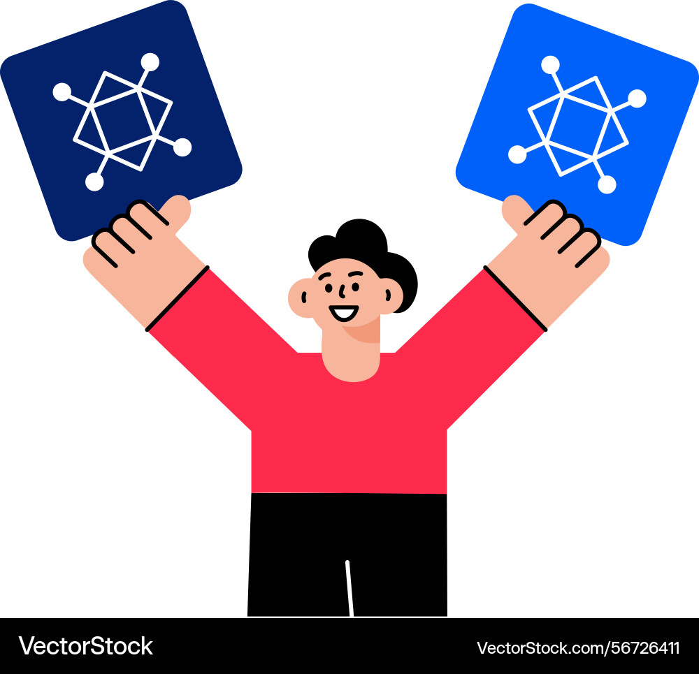 A flat style showing framework approa vector image