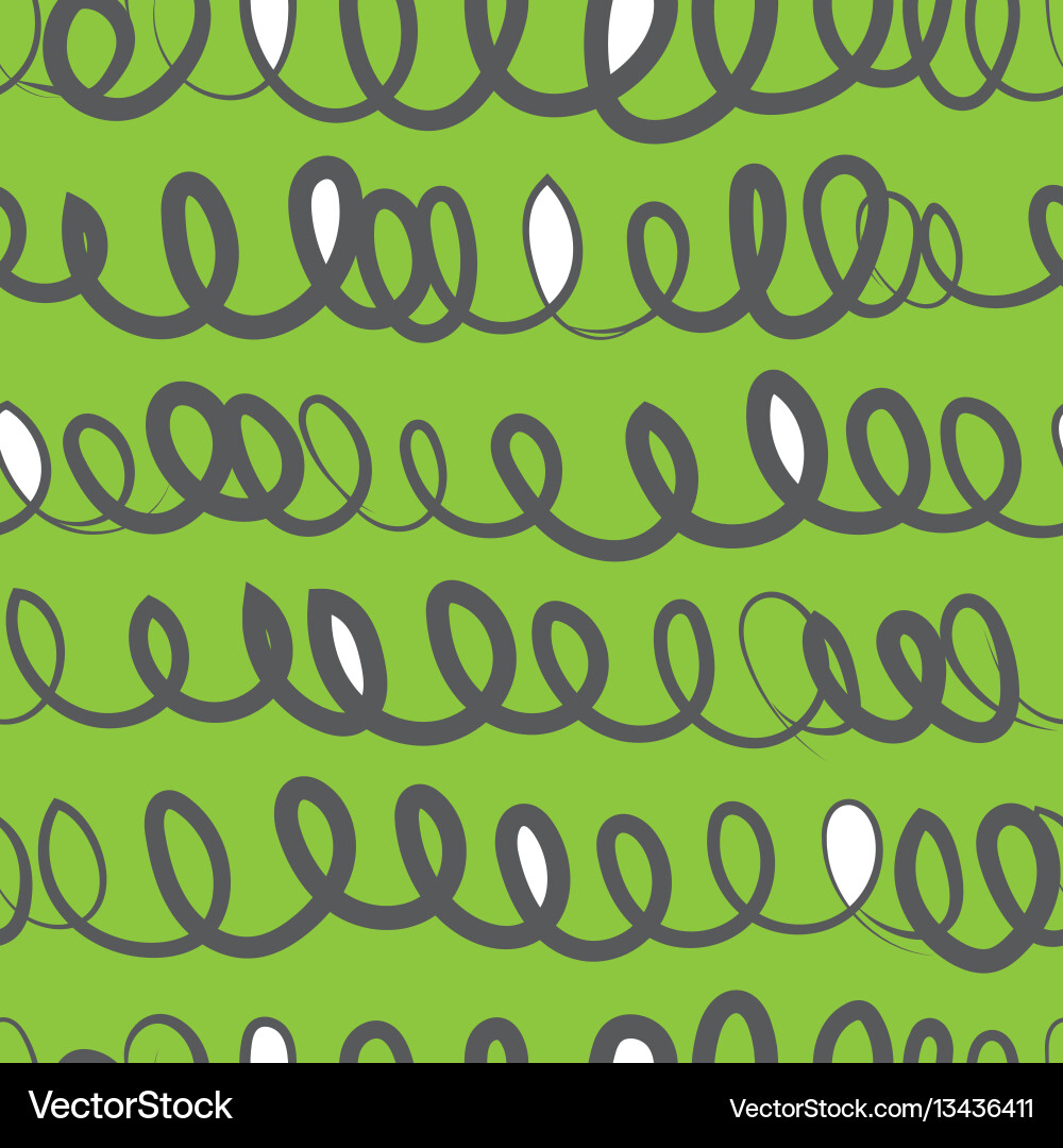 Curly Line Abstract Pattern Vector Image