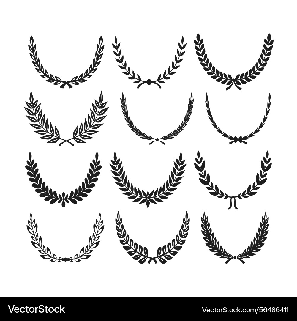 Design elements collection for crest making Design elements collection for crest making vector image