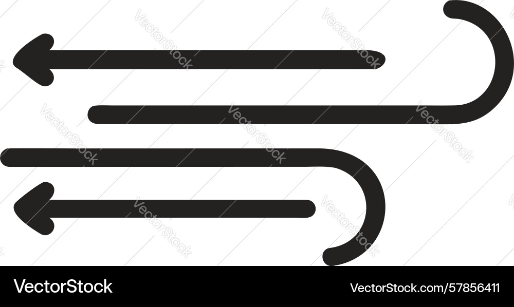 Dynamic wavy wind current icon design generative Vector Image