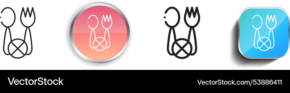 Fasten Icon dünne lineare regelmäßige und Schaltfläche Stil Fasten Icon dünne lineare regelmäßige und Schaltfläche Stil vektorbild