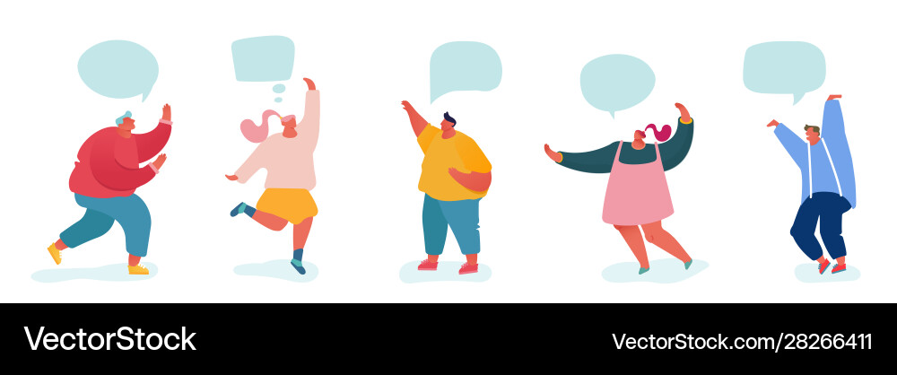 People Talking and Communicating Vector Image
