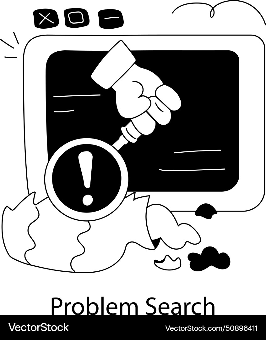 Problem search vector image