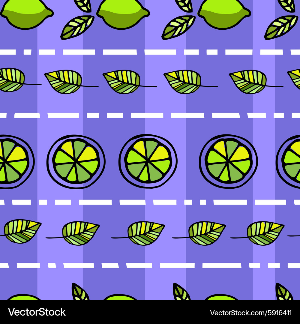 Seamless pattern with lemons Vector Image