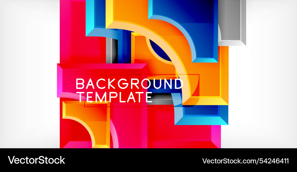 Square arrow shapes with round elements Vector Image