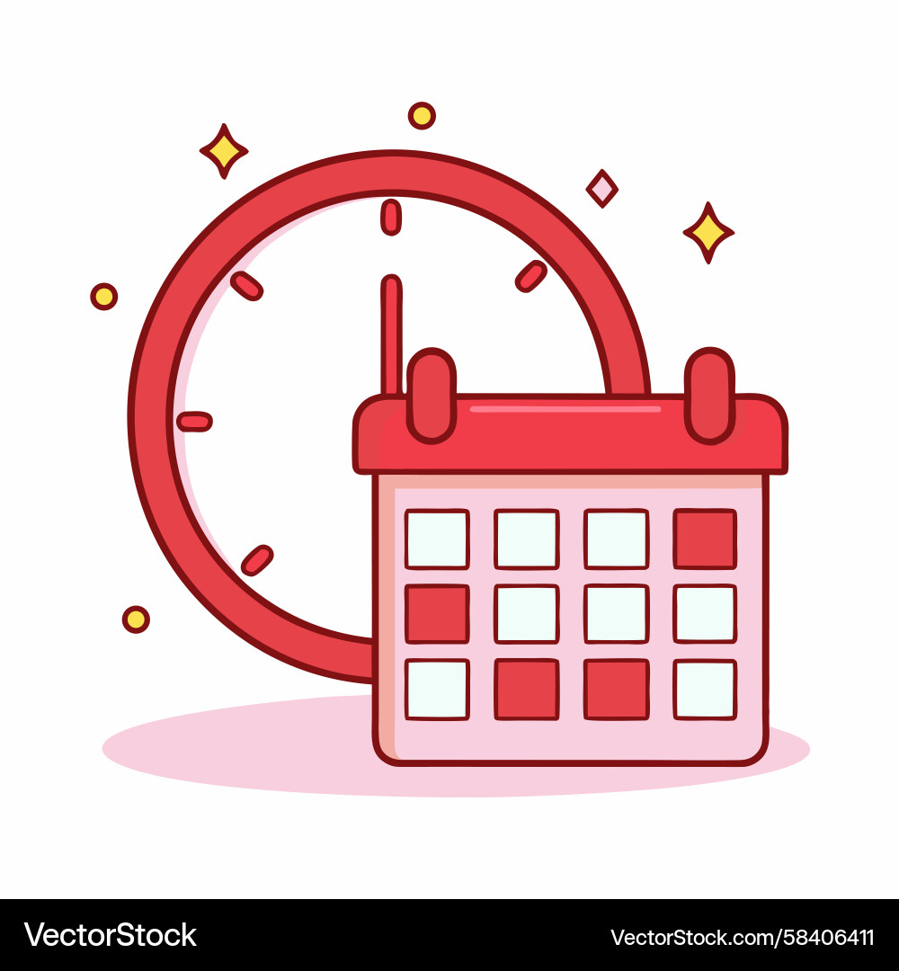 Time Management & Scheduling Icons Vector Image