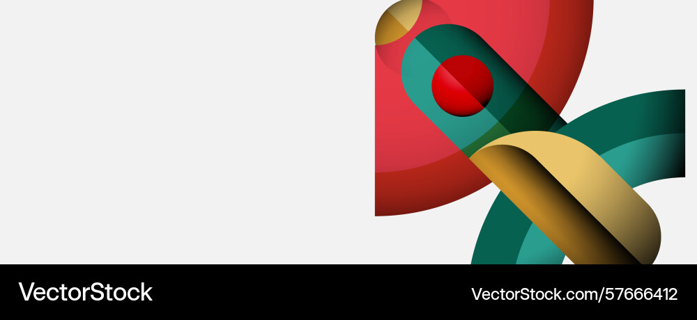 Abstract design features overlapping colorful Vector Image