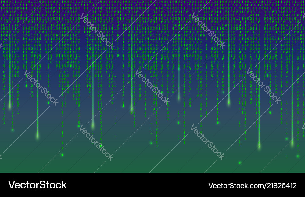 Binäre Computercode-Liste der Matrix Binäre Computercode-Liste der Matrix vektorbild