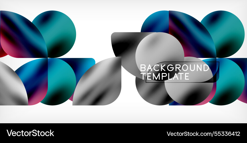 Bright circles with shadows abstract background Vector Image