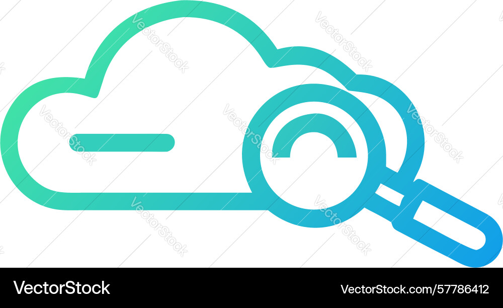 Cloud data analysis and retrieval icon design Vector Image