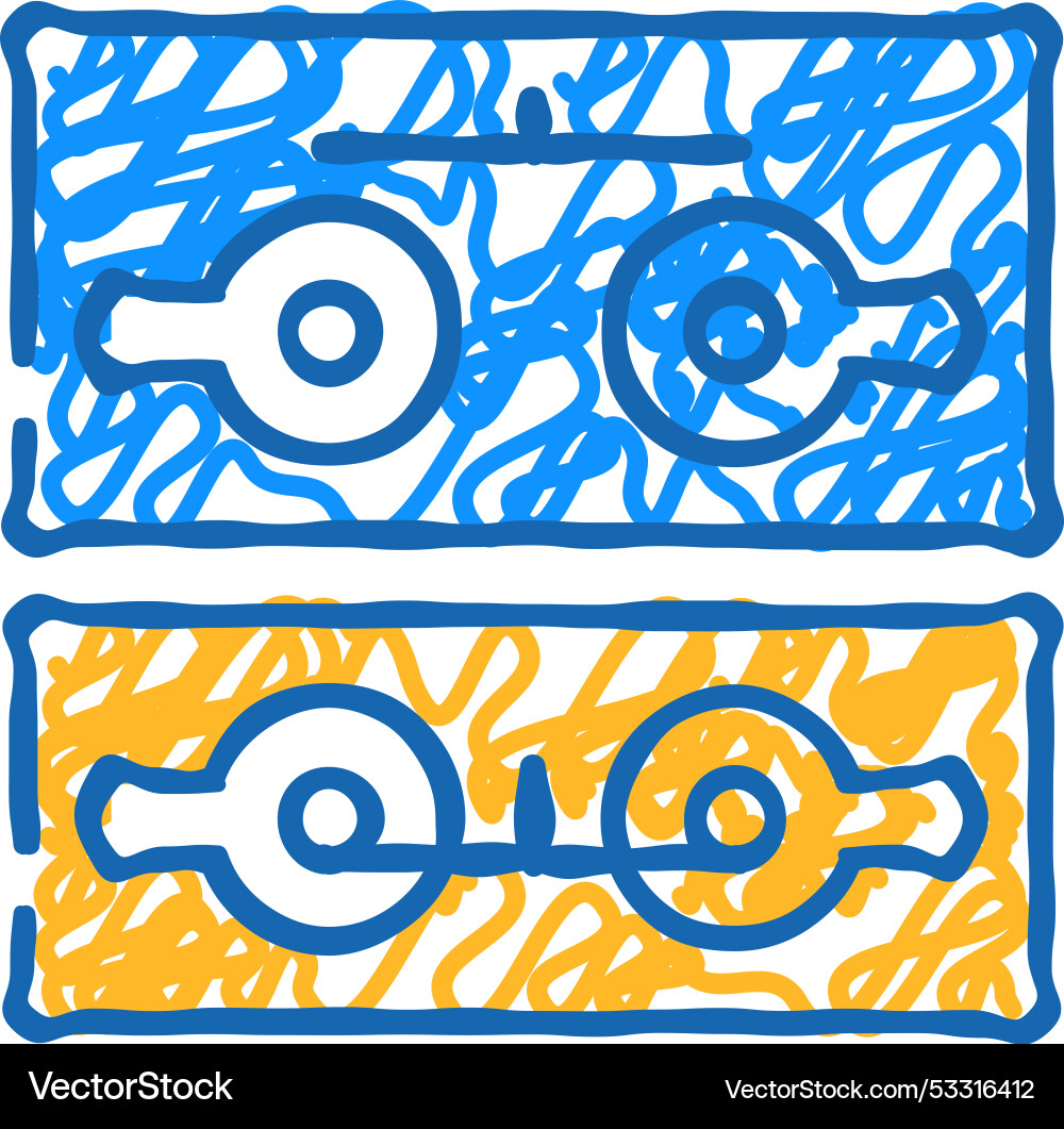 Push button switch mechanism icon doodle Push button switch mechanism icon doodle vector image
